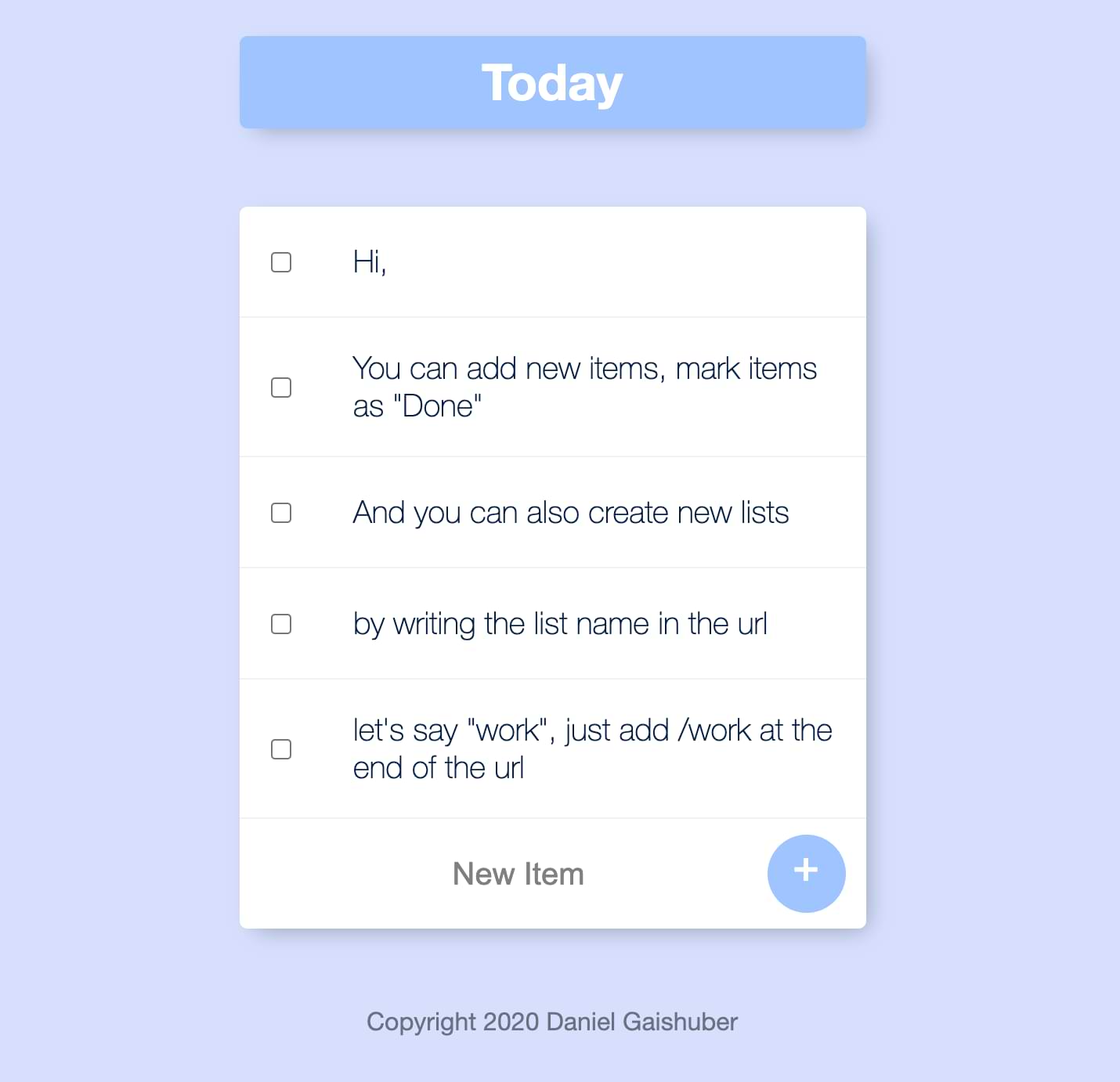 To-Do list